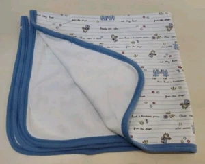 Fairytale Story Babydecke weich Neugeborenengröße Prinz Prinzessin Schloss blauer Rand - Bild 1 von 11