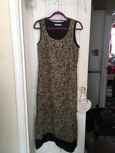 The Collection Black & Brown Long Maxi Dress 12 - Picture 1 of 2