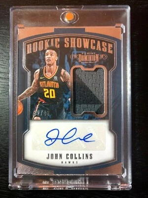 Vitrine John Collins Panini Dominion Rookie AUTO 27/49 - Atlanta Hawks - Imagem 1 de 3