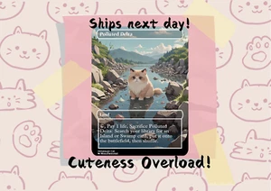 Polluted Delta - Fetch Land Cute Custom Full Art Game Card - Picture 1 of 6