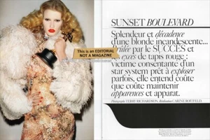 LARA STONE 12-Page Fashion EDITORIAL 'Sunset Boulevard' VOGUE Paris May 2008 - Picture 1 of 6