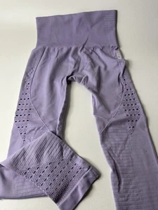 Gymshark Vital Energy Seamless Cropped Leggings in Purple - Picture 1 of 4