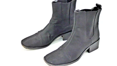 Botas negras Gucci vintage Chelsea tela elástica calcetín cuadrado retro 37,5 Reino Unido 4,5 Foto 1 de 4