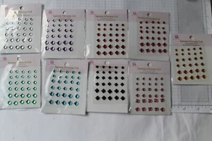 Queen & Co Twinkle Princess Cut Self Adhesive Gems Lot of 9 - Picture 1 of 5