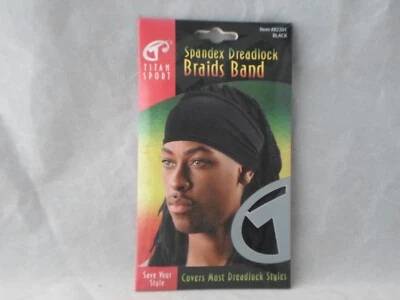 Banda trenzas Titan Sport Spandex Dreadlock negra #82201 A23-1 Foto 1 de 3