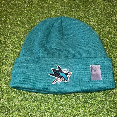 SAN JOSE SHARKS NHL TEAL CUFFED KNIT BEANIE ZEPHYR WINTER BEANIE - Image 1 of 3