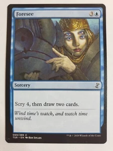 MTG Magic The Gathering Card Foresee Sorcery Blue Time Spiral Remastered 2020 - Picture 1 of 2