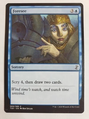 MTG Magic The Gathering Card Foresee Sorcery Blue Time Spiral Remastered 2020 - Image 1 of 2