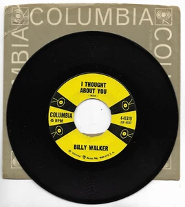 BILLY WALKER-COLUMBIA 41319 ROCKABILLY 45 RPM I THOUGHT ABOUT YOU VG++  - Bild 1 von 1