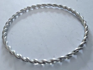 Silber Twist Baby Neugeborenen Armreif - Bild 1 von 4