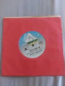 Barry Manilow Let's Hang On 7” Vinyl Single Record. 1981 Australian Pressing.