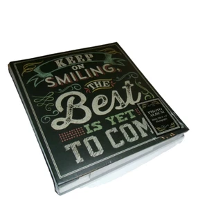 KEEP ON SMILING THE BEST IS YET TO COME Photo Album Hold Sz. 4 x 6 200 ct Pocket - Picture 1 of 12