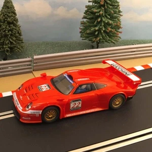 Scalextric 1:32 Car - C2092 Red Porsche 911 GT1 Lucchini #22 *LIGHTS* #E - Picture 1 of 1