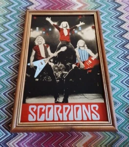VINTAGE SCORPIONS GERMANY HEAVY ROCK '70 MYTHOS SPIEGELBILD 33,5x23 NO AC/DC - Bild 1 von 6