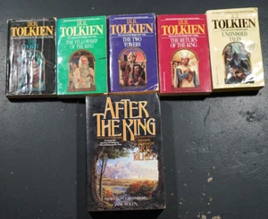 J.R.R. TOLKIEN 6 LOT Hobbit LORD OF THE RINGS Unfinished Tales AFTER THE OF KING - Picture 1 of 4
