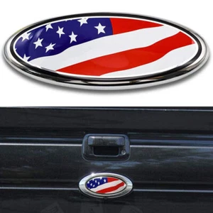 7" USA Flag Emblem Car Tailgate 3D Body Badge Nameplate for F150 F250 F350 Edge - Picture 1 of 4