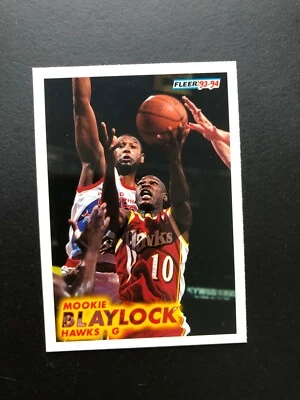 Nice 1993 MOOKIE BLAYLOCK Fleer Basketball Card  # 2 Made in USA - Image 1 of 4