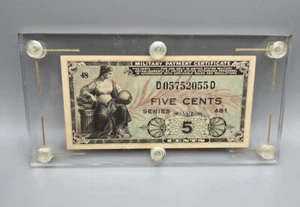 1951 Military Payment Certificate 5 Cent Note #48 Series 481 Serial # D0572055D - Picture 1 of 2