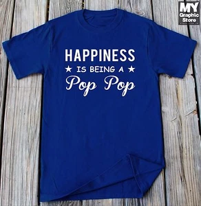 Fathers Day T shirt Pop Pop Birthday Christmas Gift Funny Cute Pop Grandpa Tee - Picture 1 of 12