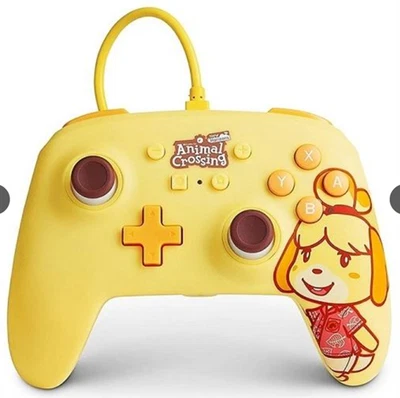 Nintendo Switch Wired Controller Animal Crossing New Horizons Yellow New Power A - Image 1 of 4