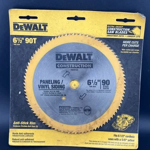 Dewalt DW9153 6-1/2 Zoll 90 Zähne Verkleidung und Vinyl Schneiden Sägeblatt 2005 - Bild 1 von 13