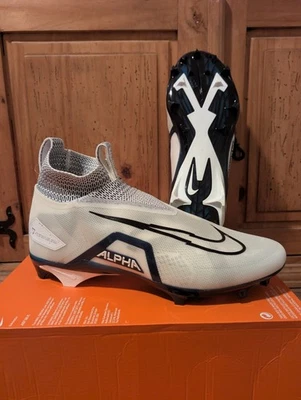 Nike Alpha Menace Elite 3 CT6648-102 White Black College Navy Ftbll Cleats Sz 17 - Image 1 of 4