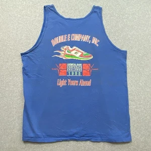 Camiseta sin mangas 95 Chemical Bank Oneita azul de colección para hombre talla L deportiva hecha en EE. UU. envejecida - Imagen 1 de 8