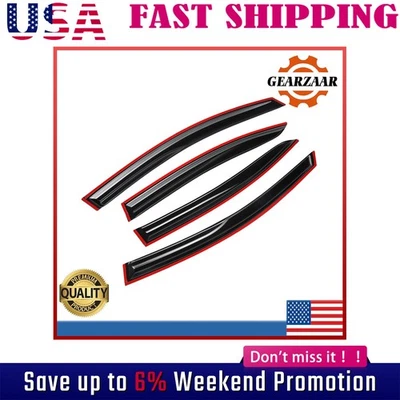 Para Subaru WRX STI JDM 2015-2021 Estilo Mugen Visera Ventana Ventilación Sol Lluvia Cinta-on Foto 1 de 4