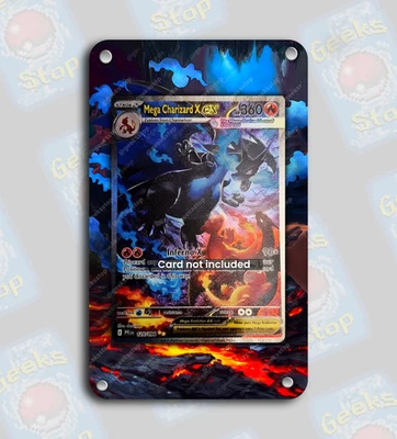 GEEKSSTOP Mega Charizard X ex SAR | Extended Art Display Case for Pokemon Card