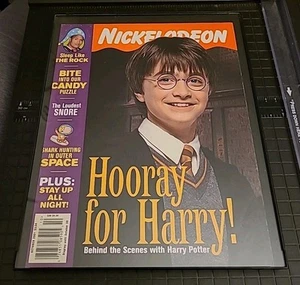Harry Potter Magazine Cover Only Nickelodeon Framed Print Ad 2001 8.5X11 - Picture 1 of 1