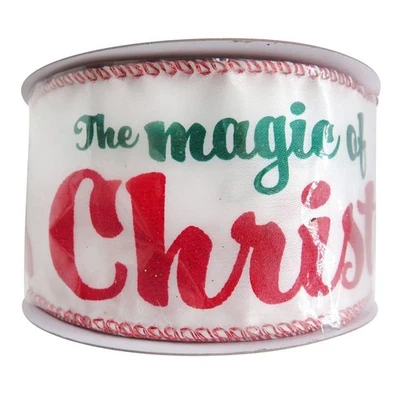 Cinta Elfo en el Estante 2.5" La Magia de Navidad, 10yd En Casa Vacaciones Foto 1 de 2