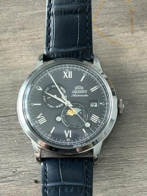 Orient Bambino Version 9 Watch Sun & Moon Dial - Image 1 of 4