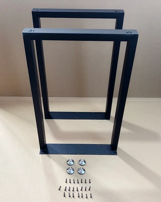 SREHLOE 2Pcs Metal Table Legs 28" Adjustable Furniture Legs Square Reinforced