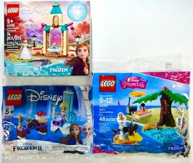 LEGO Disney Princess: (43198) Anna's Castle Courtyard, (30397) Olaf (30553) Elsa