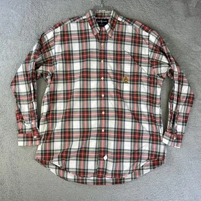 Camisa Ralph Lauren De Colección Para Hombres Grande Rojo Verde Tartán Polo Cresta Hecha en EE. UU. Foto 1 de 4