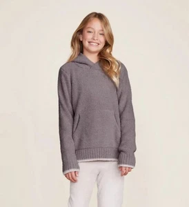 Neu 68 $ Barefoot Dreams CozyChic Jugend Unisex Pullover Hoodie, Ash, 8/10 - Bild 1 von 11