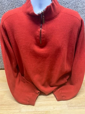 Suéter Caribbean Joe Cremallera Cuarto Para Hombre Grande Rojo Tejido Apretado Manga Larga Foto 1 de 4