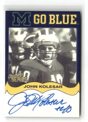 TK LEGACY MICHIGAN SIGNATURE SERIES AUTO JOHN KOLESAR #MGB88 - Image 1 of 2