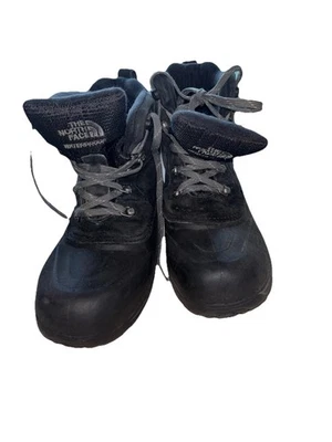 The North Face Boots Boys Heat Seeker Black  Lace Up Waterproof Hiking Size 6 - Image 1 of 4