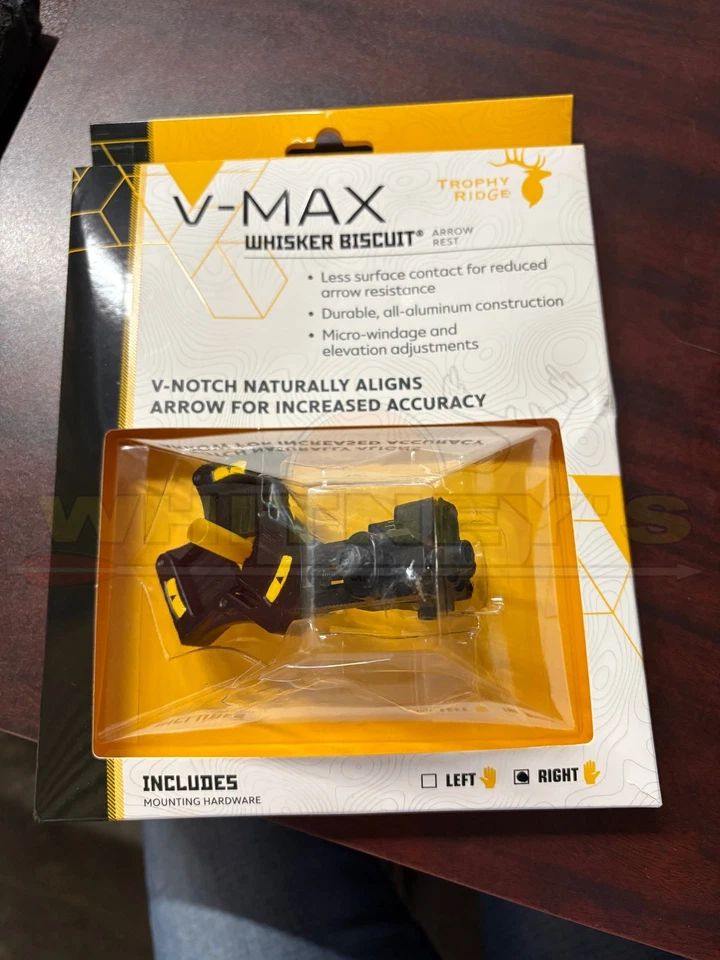 New Other - Trophy Ridge Whisker Biscuit V Max Rest - Right Hand Black - ARE401R - Image 1 of 3