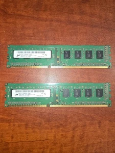 Micron 4GB (2x 2GB) MT8JTF25664AZ-1G6M1 1Rx8 PC3-12800U Desktop RAM - Picture 1 of 2