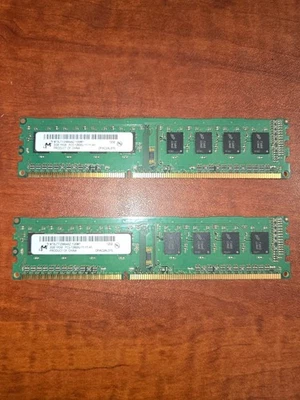 Micron 4GB (2x 2GB) MT8JTF25664AZ-1G6M1 1Rx8 PC3-12800U Desktop RAM - Image 1 of 2