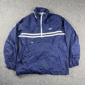 Vintage Asics Tiger Windbreaker Track Jacket Large Navy Air Force 80s 90s - Picture 1 of 9