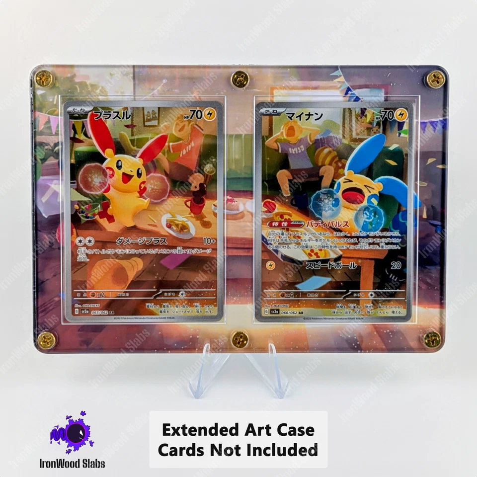 Plusle 193/182 & Minun 194/182 Pokemon Paradox Rift Extended Art Case - Image 1 of 4