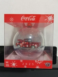2025 M2 Machines Christmas Ornament Chase 1/750- Coca-Cola 1956 Ford F-100 Truck - Picture 1 of 5