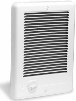 Electric Heater 1,000-Watt 120-Volt Fan-Forced In-Wall Dial Controls in White