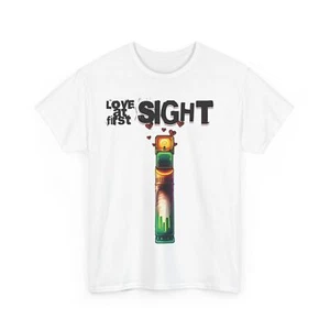 Red Dot Sight Fans Unisex T-Shirt, Liebe auf den ersten Blick, lustig Gun grün, Rücken - Bild 1 von 31