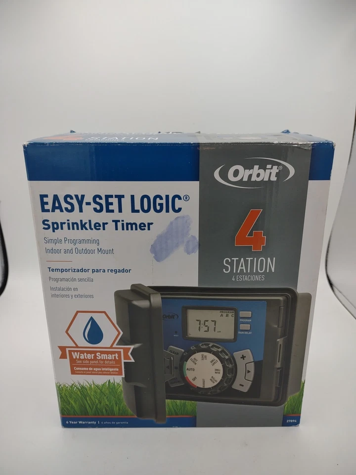 Orbit 4 Station 3 Program All Weather Easy Set Logic Sprinkler Timer Model 27894