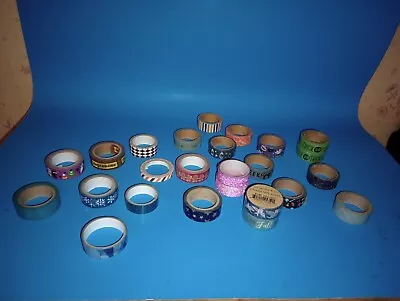 Lot of  25 Washi Tape 22 Used  3 Unused Rolls Halloween Christmas Sparkle Crafts - Image 1 of 4