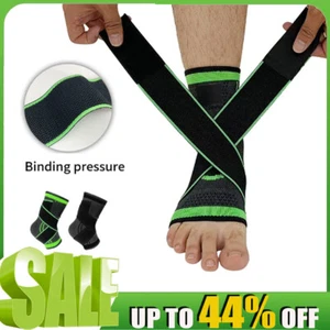Sport Ankle Brace Compression Straps Sleeve Support Gym Running Sports Protector - Picture 1 of 10
